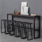Brown Modern Style Bar Table Solid Wood and Iron Balcony Casual Bar Table Clearhalo 'Bar Furniture' 'Bar Tables' 'bar_tables' 'furn' 'furn_bar_tables' 'Furniture' 'furniture_bar_tables' 'Kitchen & Dining Furniture' 1200x1200_b759d035-abe5-44d6-bc1c-7a78159d911a