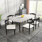 Modern Sintered Stone Dining Table Furniture with Rectangle Shape Dinette Set with 4 Legs Table Clearhalo 'Dining Room Sets' 'Dining Tables & Seating' 'dining_room_set' 'furn' 'furn_dining_room_set' 'Furniture' 'furniture_dining_room_set' 'Kitchen & Dining Furniture' 'kitchen&dining_furn' 'kitchen' 1200x1200_b75a193e-744e-423f-9fc8-9f9b4e15d57f