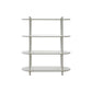 Modern White Solid Wooden Bookcase Open Shelf Bookshelf for Bedroom