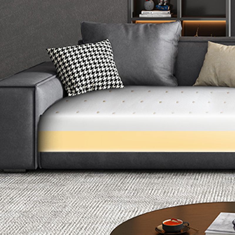 Cuscini a braccio quadrato a 4 posti in finta pelle contemporanea