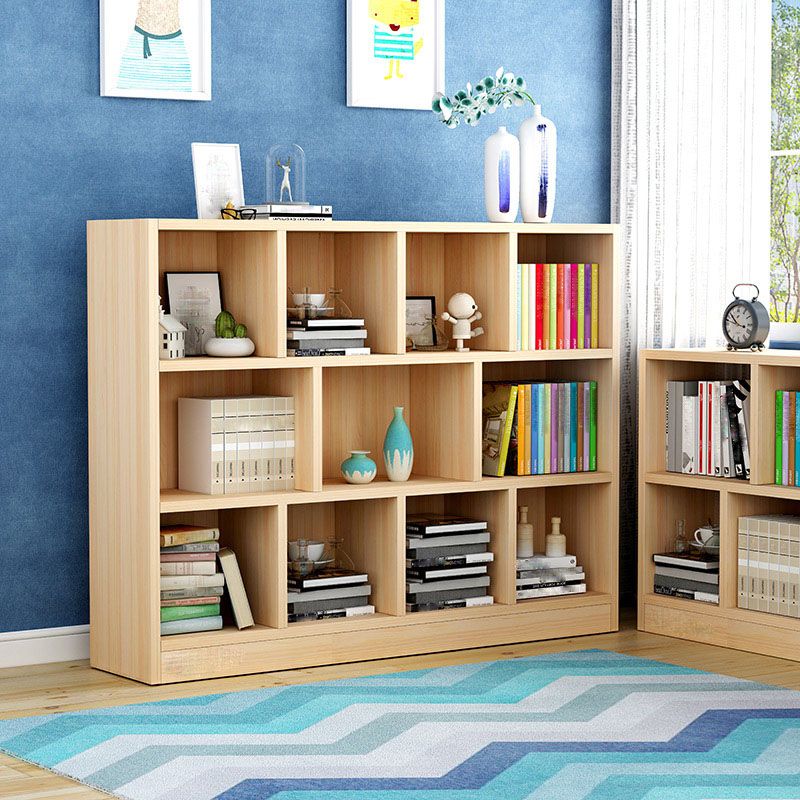 Closed Back Standard Bookshelf Wooden Contemporary Bookcase with Shelves Clearhalo 'Bookcases' 'furn' 'furn_bookcases' 'Furniture' 'Office Furniture' 1200x1200_b75ad47b-2d2c-489b-b944-aed86d4dd1a1