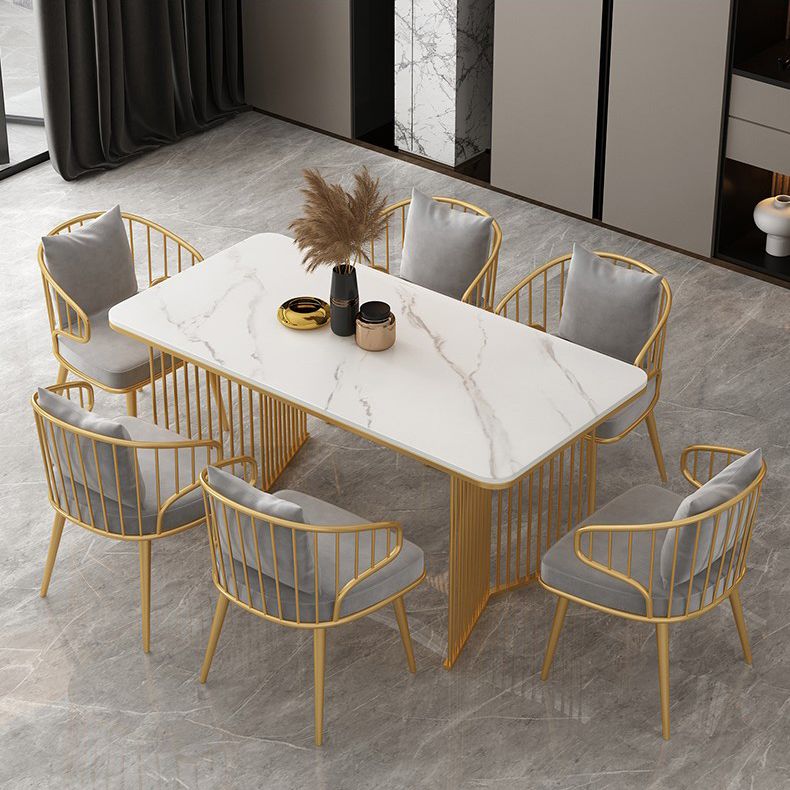 Sintered Stone Dining Table Traditional Luxury Gold Frame Table Clearhalo ' dining_table' 'Dining Tables & Seating' 'Dining Tables' 'furn' 'furn_dining_table' 'Furniture' 'furniture_dining_table' 'Kitchen & Dining Furniture' 'kitchen&dining_furn' 'kitchen' 'kitchen_dining_table' 1200x1200_b75b7200-22b1-4a0a-96fb-bdbe0bf99d2d