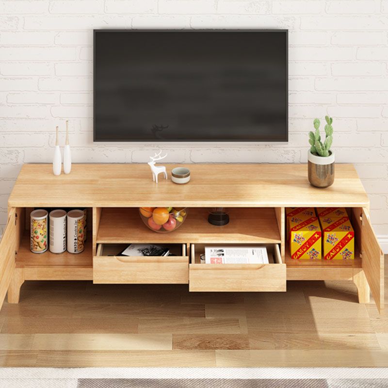 Mueble de TV nórdico de madera maciza, mueble de TV pequeño y moderno para dormitorio familiar, sala de estar, consola