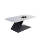 Pedestal 1 Single Coffee Table Luxurious Stone Top Cocktail Table