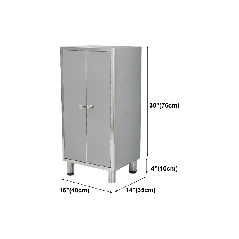 Stainless Steel Sideboard Cabinet Modern Server Cabinet with Storage for kitchen Clearhalo 'buffet_sideboard' 'Buffets & Sideboards' 'furn' 'furn_buffet_sideboard' 'Furniture' 'furniture_buffet_sideboard' 'Kitchen & Dining Furniture' 1200x1200_b75e344a-979a-4972-8af4-8da9c1f40a9a