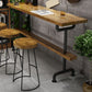 Industrial Style Bar Table Bistro Pub Table with Metal Black Base Clearhalo 'Bar Furniture' 'Bar Tables' 'bar_tables' 'furn' 'furn_bar_tables' 'Furniture' 'Kitchen & Dining Furniture' 1200x1200_b75e6939-55f0-4271-8352-84c274be3bb4