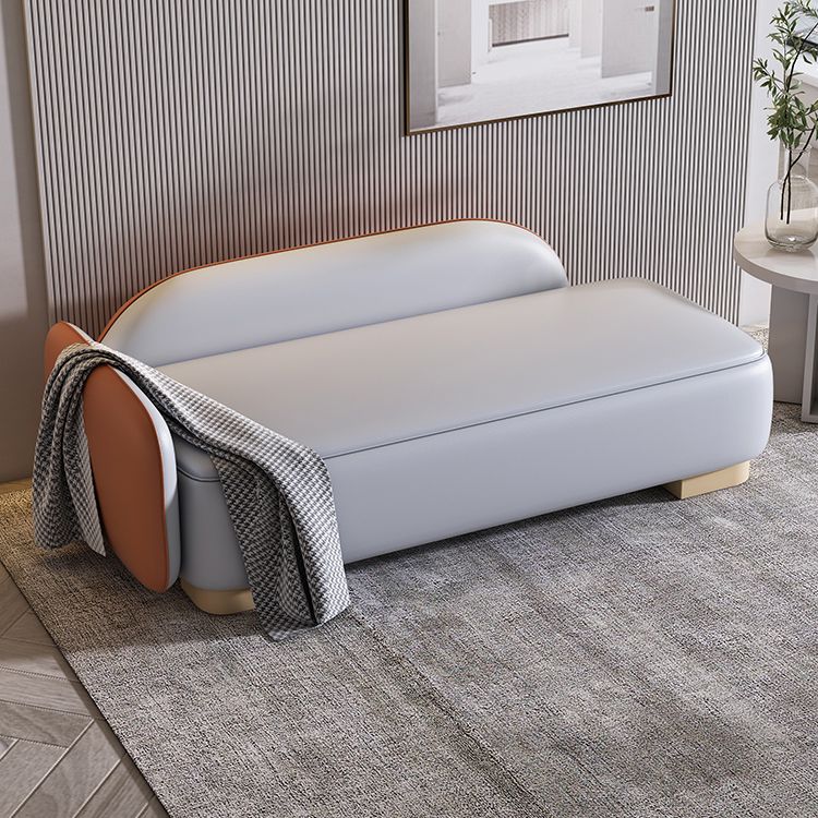 Living Room Chaise Recessed Arms Nordic Chaise Lounge with Leather Upholster Clearhalo 'Chairs & Seating' 'Chaise Lounge' 'chaise_lounge' 'furn' 'furn_chaise_lounge' 'Furniture' 'Living Room Furniture' 1200x1200_b7611ad2-9e7d-4776-a501-7150f7f8b20c