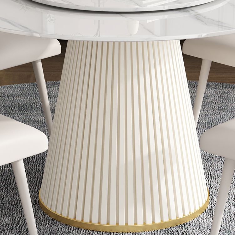 Modern Style Dining Table Round White Sintered Stone Dining Table for Home Use Clearhalo ' dining_table' 'Dining Tables & Seating' 'Dining Tables' 'furn' 'furn_dining_table' 'Furniture' 'furniture_dining_table' 'Kitchen & Dining Furniture' 'kitchen&dining_furn' 'kitchen' 'kitchen_dining_table' 1200x1200_b76234d0-d01f-4403-9e28-d0926c880040