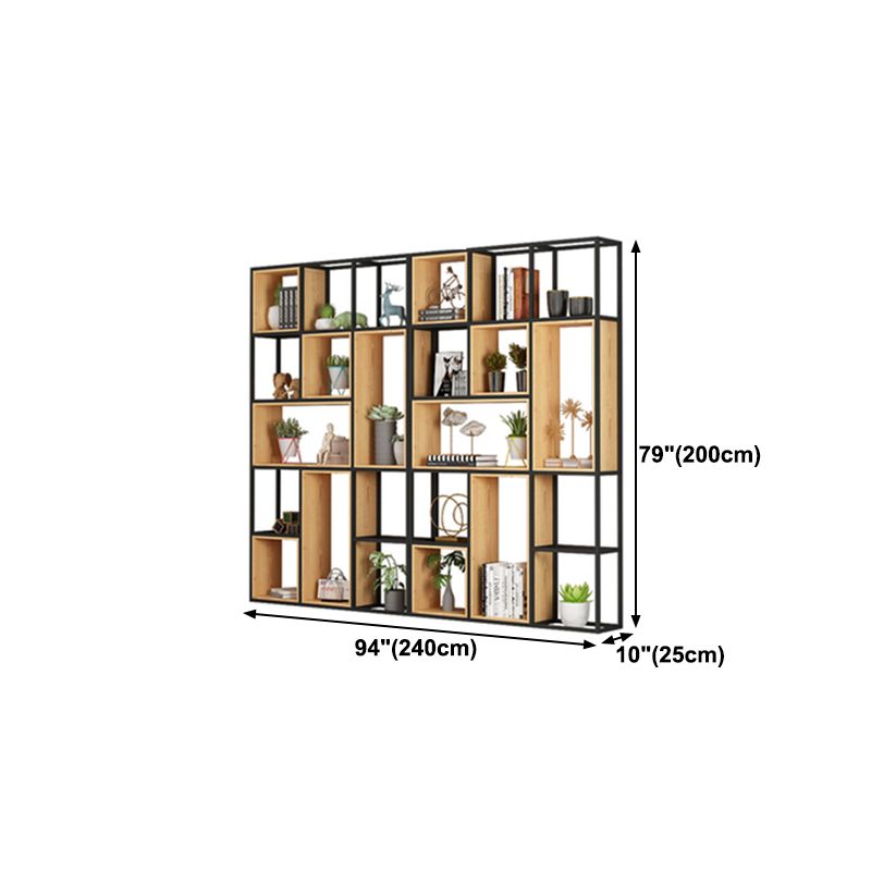 9.84"W Bookshelf Industrial Style Open Back Bookcase for Home and Office Clearhalo 'Bookcases' 'furn' 'furn_bookcases' 'Furniture' 'furniture_bookcases' 'kitchen' 'kitchen_bookcases' 'Living Room Furniture' 'Office Furniture' 1200x1200_b76279fd-784f-4185-bc20-fdf7477cb166