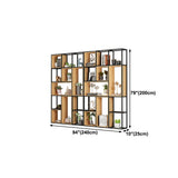 9.84"W Bookshelf Industrial Style Open Back Bookcase for Home and Office Clearhalo 'Bookcases' 'furn' 'furn_bookcases' 'Furniture' 'furniture_bookcases' 'kitchen' 'kitchen_bookcases' 'Living Room Furniture' 'Office Furniture' 1200x1200_b76279fd-784f-4185-bc20-fdf7477cb166