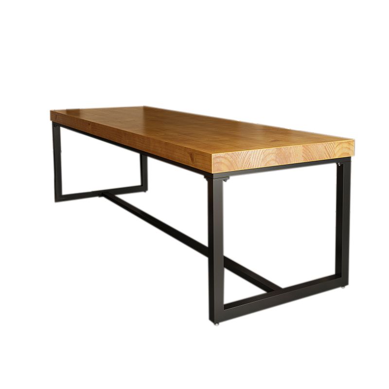 Solid Wood Industrial Rectangular Writing Desk Meeting Desk for Office Clearhalo 'furn' 'furn_office_desk' 'Furniture' 'Office Desks' 'Office Furniture' 'office_desk' 1200x1200_b763cc3e-d909-429e-b354-3ade3c76d850