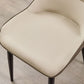 Modern Simple Side Chair Faux Leather Side Dining Chair with Metal Base for Home Use
