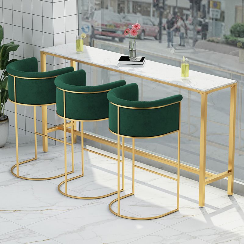 Glam Style Bar Stool Armed Upholstered Bar Stool for Dining Room Clearhalo 'Bar Furniture' 'Bar Stools' 'bar_stools' 'furn' 'furn_bar_stools' 'Furniture' 'Kitchen & Dining Furniture' 1200x1200_b7640025-6f9c-4a37-93cf-8b7bddba13e2