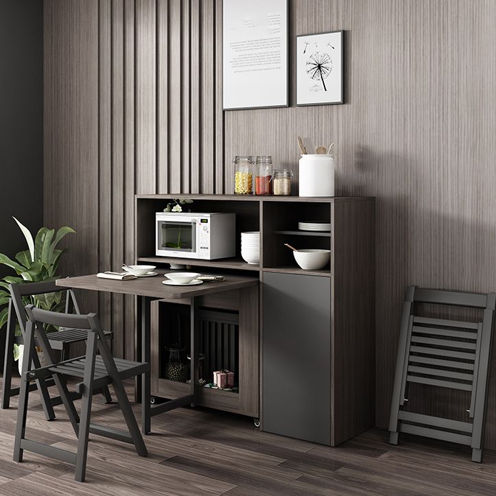 Foldable Rectangle Wooden Table Medieval Modern Table with Storage Trestle Base Clearhalo ' dining_table' 'Dining Tables & Seating' 'Dining Tables' 'furn' 'furn_dining_table' 'Furniture' 'furniture_dining_table' 'Kitchen & Dining Furniture' 'kitchen&dining_furn' 'kitchen' 'kitchen_dining_table' 1200x1200_b767e37e-c10b-48c9-90b8-658404cc46ea