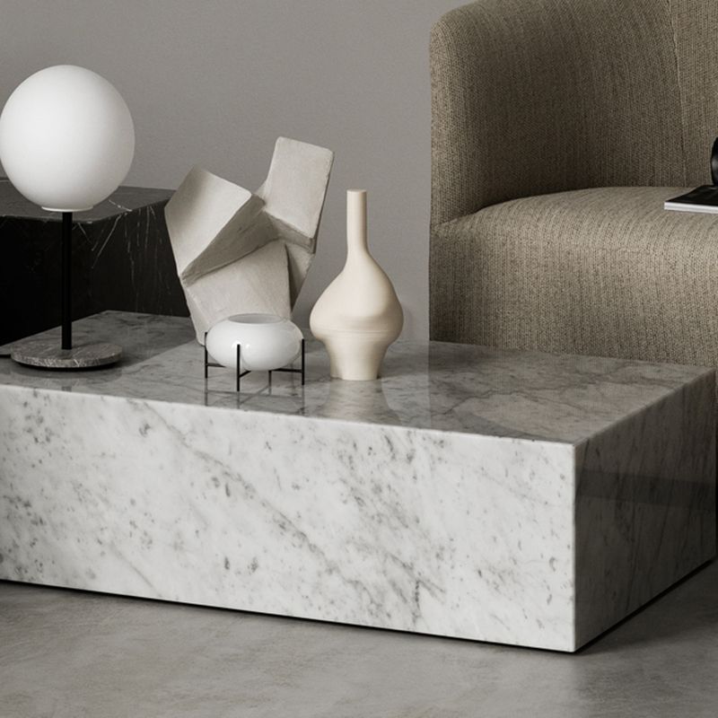 Contemporary Style Side Table Stone Block End Table for Living Room Clearhalo 'Coffee & Accent Tables' 'End & Side Tables' 'end_side_table' 'end_side_tables' 'furn' 'furn_end_side_tables' 'Furniture' 'furniture_end_side_table' 'Living Room Furniture' 1200x1200_b76a5316-d7c3-4956-86b0-070d3c909c6a