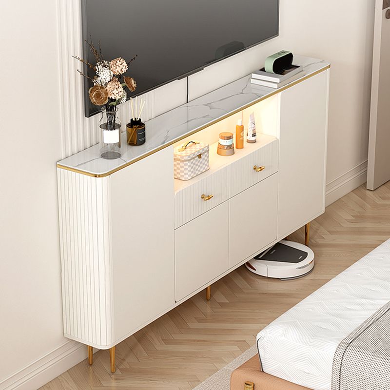 Stone TV Stand Console Glam Media Console TV Stand with Drawers Clearhalo 'furn' 'furn_tv_stands_entertainment_centers' 'Furniture' 'Living Room Furniture' 'TV Stands & Entertainment Centers' 'TV Stands & Media Storage Furniture' 'tv_stands_entertainment_centers' 1200x1200_b76aa5a3-aa32-45e0-a678-49f76bf9bf5b