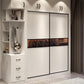 Contemporary Wardrobe White Colour Wooden Wardrobe Closet With 2 Drawers Clearhalo 'Armoires & Wardrobes' 'armoires_wardrobes' 'Bedroom Furniture' 'furn' 'furn_armoires_wardrobes' 'Furniture' 1200x1200_b76b6734-e725-444a-a0ca-771d586bde9a