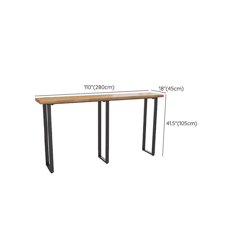 Modern Bar Height Table Solid Wood Top Bistro Pub Table with Sled Base Clearhalo 'Bar Furniture' 'Bar Tables' 'bar_tables' 'furn' 'furn_bar_tables' 'Furniture' 'Kitchen & Dining Furniture' 1200x1200_b76cfa8e-808b-438c-a7af-412263074ad3