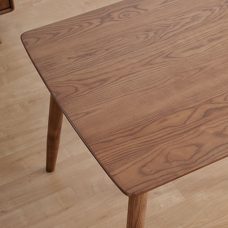 Mid-Century Modern Dining Table Brown Rectangle Solid Wood Dining Table Clearhalo ' dining_table' 'Dining Tables & Seating' 'Dining Tables' 'furn' 'furn_dining_table' 'Furniture' 'furniture_dining_table' 'Kitchen & Dining Furniture' 'kitchen&dining_furn' 'kitchen' 'kitchen_dining_table' 1200x1200_b76d2776-5132-4246-b862-414476e4b99f