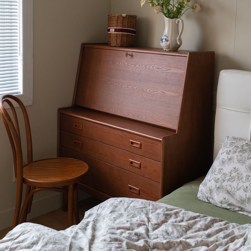Mid-Century Modern Wood Accent Chest in Ash 46" Tall 5 Drawers Cabinet Clearhalo 'Cabinets & Chests' 'cabinets_chests' 'furn' 'furn_cabinets_chests' 'Furniture' 'Living Room Furniture' 1200x1200_b76d67c6-f5bd-4bd3-8788-87138b0aab8a