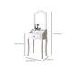 Contemporary Wood Vanity Dressing Table White Makeup Vanity Desk with Drawer
