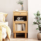 1 Drawer Contemporary Night Table 1 Door Nightstand with Legs ,21.7" Tall Clearhalo 'Bedroom Furniture' 'furn' 'furn_night_stand' 'Furniture' 'night_stand' 'Nightstands' 1200x1200_b771e751-b82a-4e59-b014-44820f4dac6d