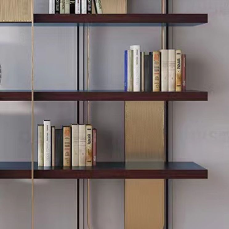 Glam Engineered Wood Bookshelf Standard Open Back Bookcase with Shelves