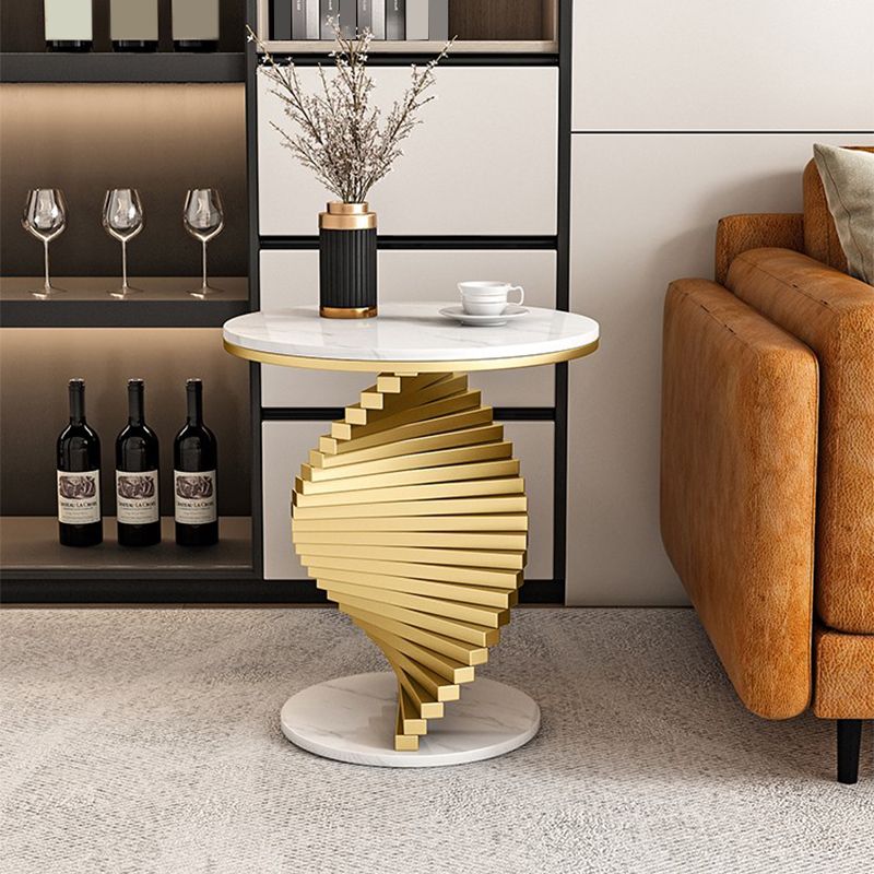 Contemporary Round Metal Coffee Table Modern Cocktail Table for Living Room Clearhalo 'Coffee & Accent Tables' 'Coffee Tables' 'coffee_tables' 'furn' 'furn_coffee_tables' 'Furniture' 'Living Room Furniture' 1200x1200_b772cb79-3cec-46da-afee-3e88c5c40c89