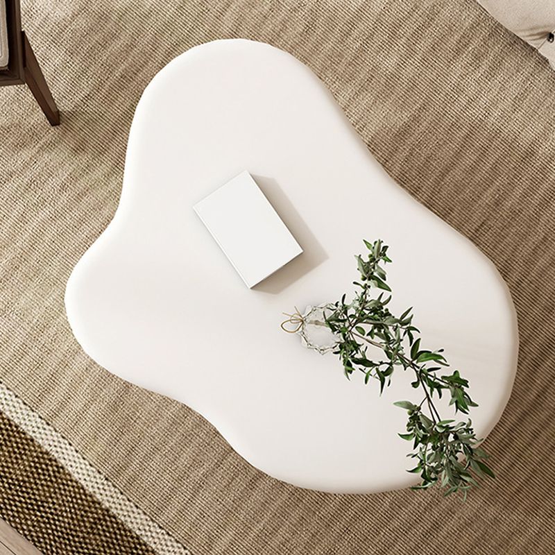 Scandinavian Coffee Table 4 Legs & Free form Wooden in White Clearhalo 'Coffee & Accent Tables' 'Coffee Tables' 'coffee_tables' 'furn' 'furn_coffee_tables' 'Furniture' 'Living Room Furniture' 1200x1200_b772d595-e118-4a27-af6e-9108f79b6305