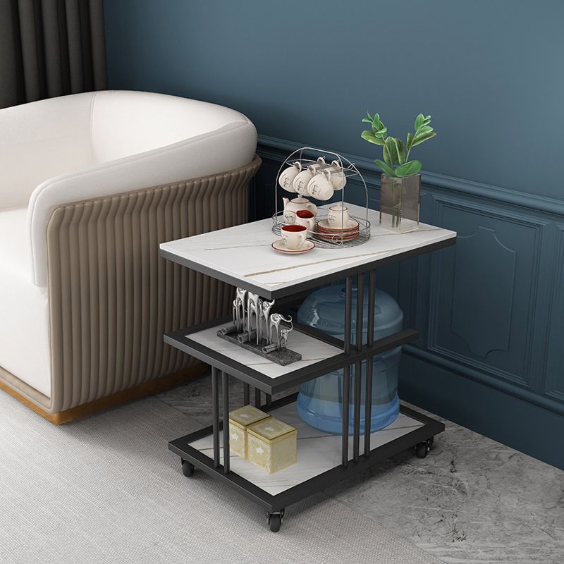 24.41" Tall Contemporary Style Side End Table Storage End Table