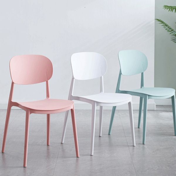 Plastic Contemporary Side Chair Open Back Kitchen Dining Room Chair Clearhalo 'Dining Chairs' 'Dining Tables & Seating' 'dining_chair' 'furn' 'furn_dining_chair' 'Furniture' 'furniture_dining_chair' 'Kitchen & Dining Furniture' 1200x1200_b7742690-c51a-4f56-b55e-abb86a99fb2a