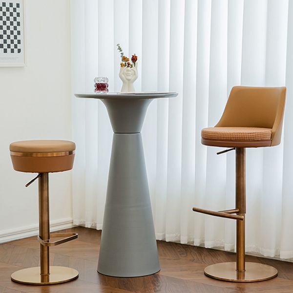 Modern Style Counter Stool Pu Leather Adjustable Height Bar Stool with Footrest Clearhalo 'Bar Furniture' 'Bar Stools' 'bar_stools' 'furn' 'furn_bar_stools' 'Furniture' 'Kitchen & Dining Furniture' 1200x1200_b77751b5-ced8-4074-8d33-1af54377be93