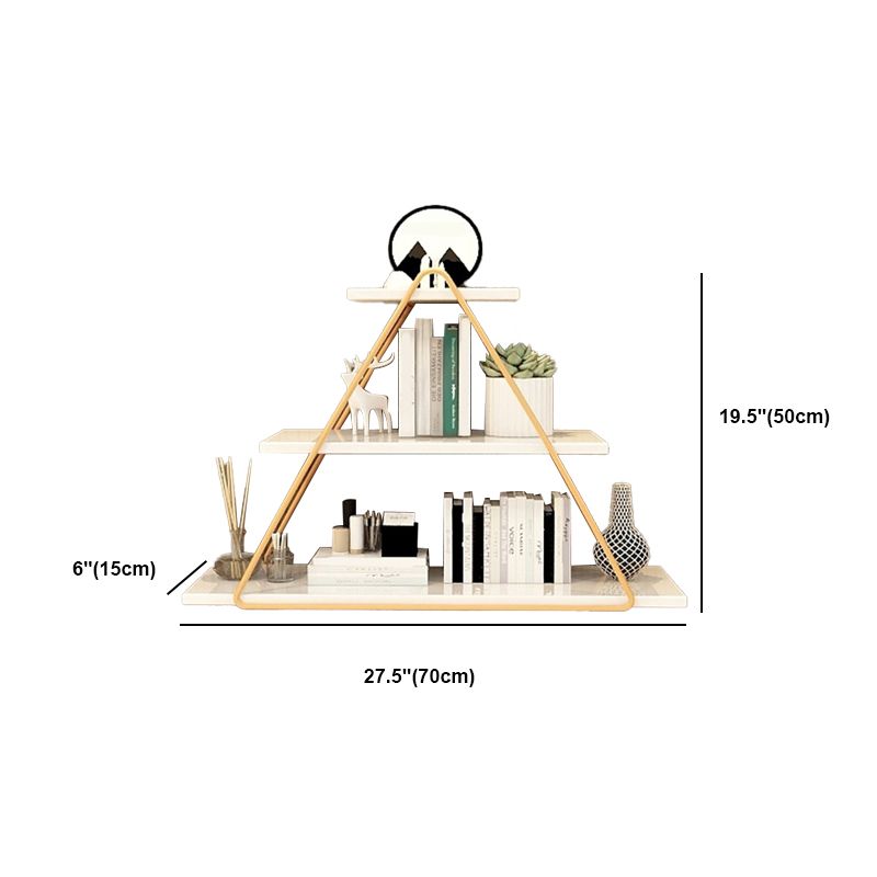 Libreria aperta libreria leggera in metallo di lusso in metallo a 3 livelli