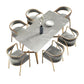 1/4/5/7 Pcs Metal Scandinavian Dining Room Set with Rectangle Table Dining Set Clearhalo 'Dining Room Sets' 'Dining Tables & Seating' 'dining_room_set' 'furn' 'furn_dining_room_set' 'Furniture' 'furniture_dining_room_set' 'Kitchen & Dining Furniture' 'kitchen&dining_furn' 'kitchen' 1200x1200_b779962e-7811-43d4-8be9-e64516dbb4c3