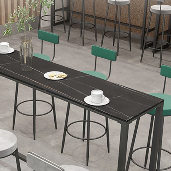 Industrial Style Rectangle Bar Table Stone Fixed Bar Dining Table Clearhalo 'Bar Furniture' 'Bar Tables' 'bar_tables' 'furn' 'furn_bar_tables' 'Furniture' 'Kitchen & Dining Furniture' 1200x1200_b77a01d6-535c-4d39-b64f-8af69b37ad2d