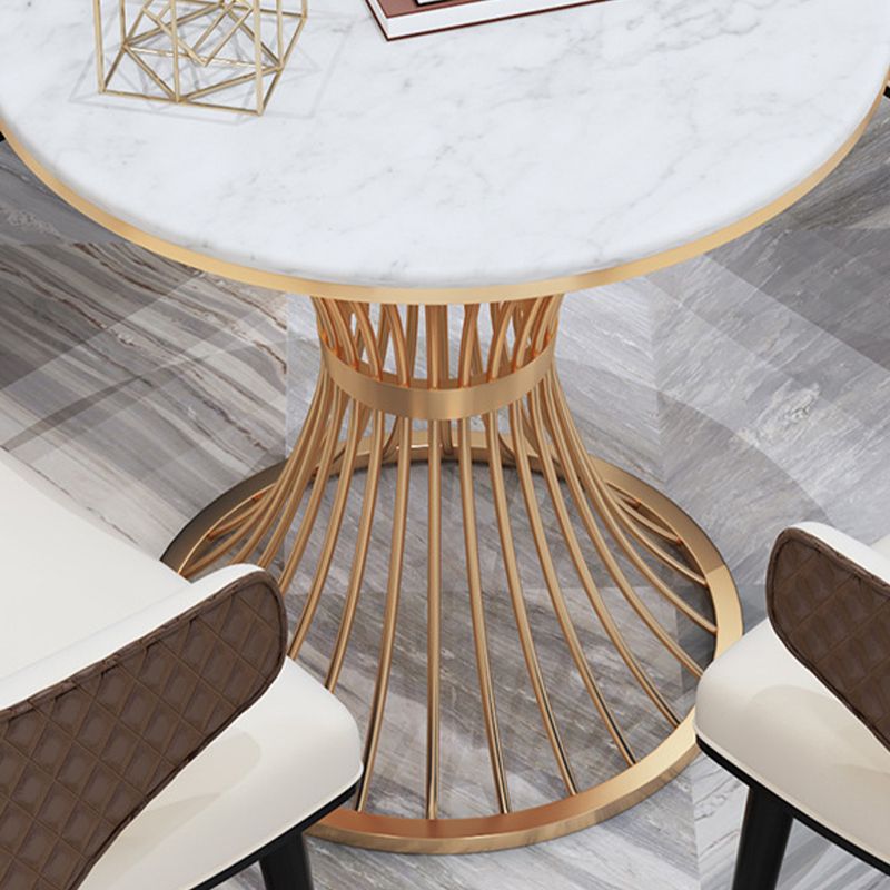 Set da pranzo moderno per casa 1/2/3/4/5 pezzi tavolo da pranzo rotondo con sedie imbottite