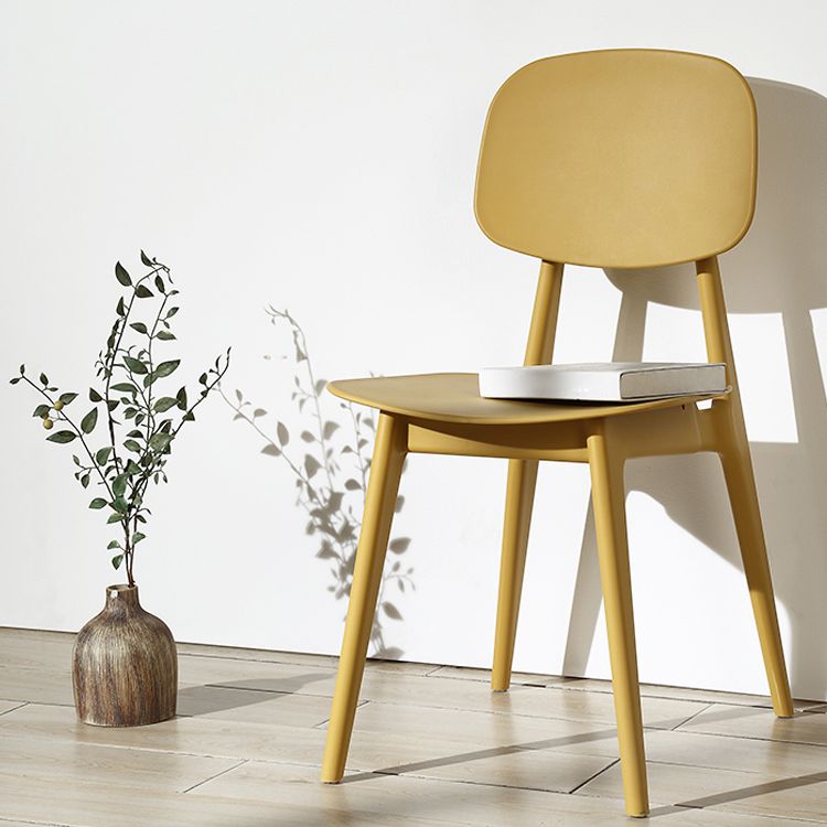 Scandinavian Style Open Back Dining Side Chair Plastic Dining Armless Chair Clearhalo ' kitchen&dining_furn' 'Dining Chairs' 'Dining Tables & Seating' 'dining_chair' 'furn' 'furn_dining_chair' 'Furniture' 'furniture_dining_chair' 'Kitchen & Dining Furniture' 'kitchen' 1200x1200_b77ca02f-d216-4f07-84c1-9af686657191