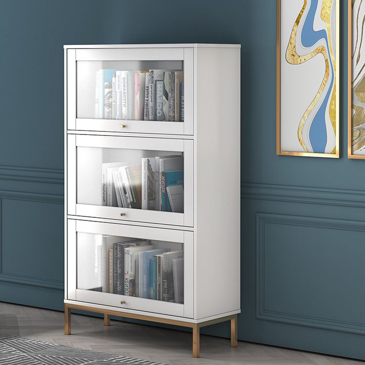 11.81"W Bookcase Glam Style Shelf Bookcase for Home and Office with Door Clearhalo 'Bookcases' 'furn' 'furn_bookcases' 'Furniture' 'furniture_bookcases' 'kitchen' 'kitchen_bookcases' 'Living Room Furniture' 'Office Furniture' 1200x1200_b77e858f-0358-4fcd-89e0-41949200f7b3