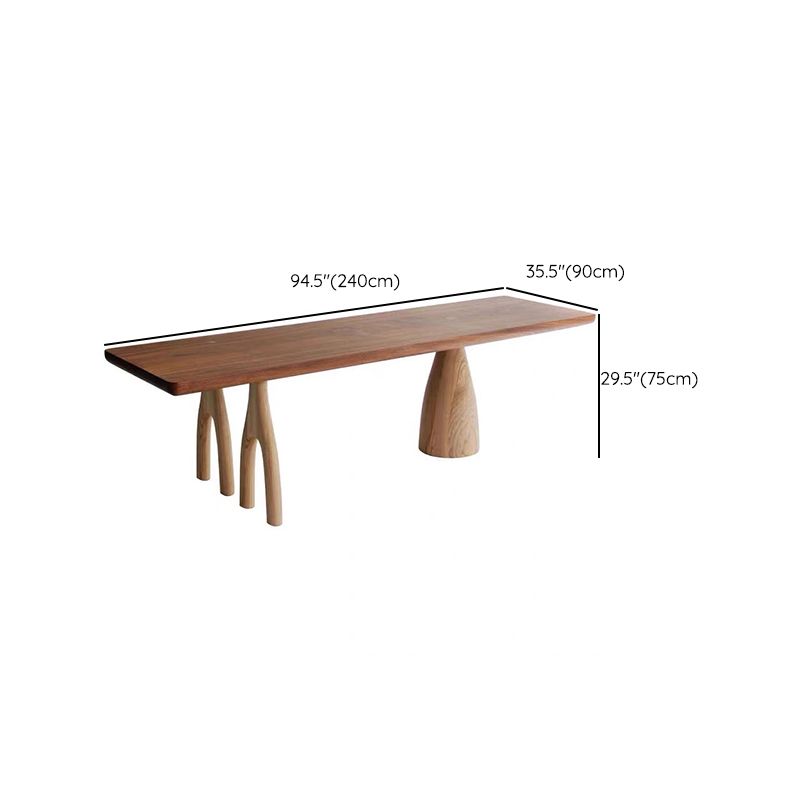 Dining Room Rectangle Dinner Table Pine Solid Wood Dining Table Clearhalo 'Dining Tables & Seating' 'Dining Tables' 'dining_table' 'furn' 'furn_dining_table' 'Furniture' 'Kitchen & Dining Furniture' 1200x1200_b77f3f99-c47e-4ab3-a026-fb7b0de98690