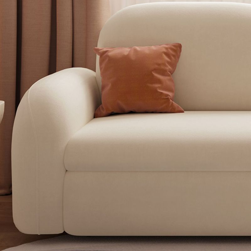 現代のスリーパーソファ布張りの布団ソファベッドは白