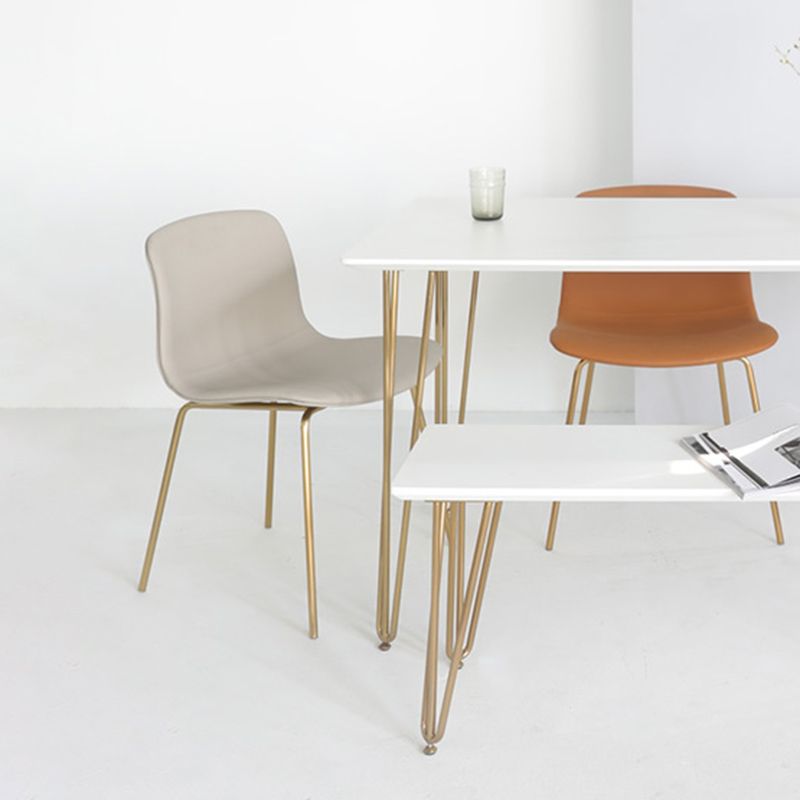 Contemporary Style Dining Room Chairs Dining Armless Chairs with Metal Legs Clearhalo ' kitchen&dining_furn' 'Dining Chairs' 'Dining Tables & Seating' 'dining_chair' 'furn' 'furn_dining_chair' 'Furniture' 'furniture_dining_chair' 'Kitchen & Dining Furniture' 'kitchen' 1200x1200_b77f8def-d42e-4be8-9d01-22267c930c28