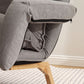Contemporary Fabric Removable Cushions With Loose Cover Lounge Chair