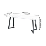 Contemporary Sintered Stone Standard Dining Set Black & White Rectangle Shape Dining Set for Kitchen Clearhalo 'Dining Room Sets' 'Dining Tables & Seating' 'dining_room_set' 'furn' 'furn_dining_room_set' 'Furniture' 'furniture_dining_room_set' 'Kitchen & Dining Furniture' 'kitchen&dining_furn' 'kitchen' 1200x1200_b782ea07-220c-4d3f-824a-d0406821da10