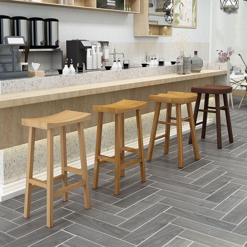 Industrial Wood Backless Barstool Simple Indoor Tall Stool with Contoured Seat Clearhalo 'Bar Furniture' 'Bar Stools' 'bar_stools' 'furn' 'furn_bar_stools' 'furniture_bar_stools' 'Kitchen & Dining Furniture' 'kitchen&dining_furn' 'kitchen' 'kitchen_furn' Furniture' 1200x1200_b78507bb-a17c-4ebc-ab17-16989294bd86