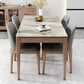 Rectangle Stone Top Dining Table Mid-Century Dining Table for Dining Room Clearhalo 'Dining Tables & Seating' 'Dining Tables' 'dining_table' 'furn' 'furn_dining_table' 'Furniture' 'Kitchen & Dining Furniture' 1200x1200_b7863c69-30f3-4ca8-9998-d67cc12f539e