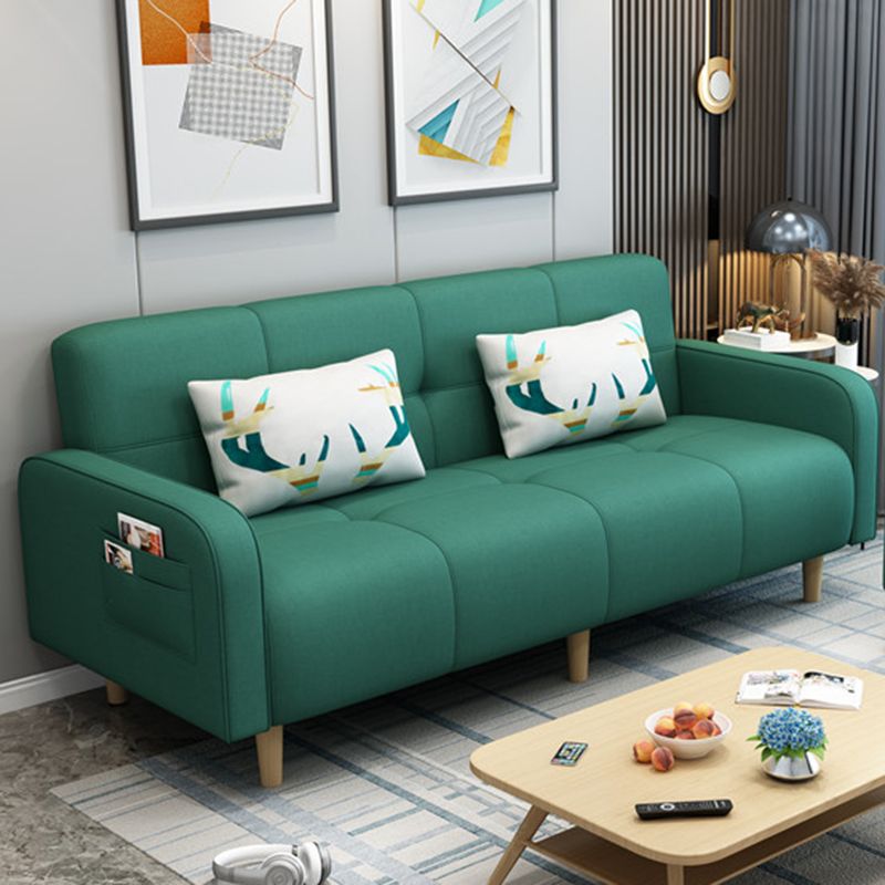 Modern Square Arm Standard Sofa Bed Dual Purpose Sofa with Bolster Pillows for Living Room Clearhalo 'furn' 'furn_sofas' 'Furniture' 'furniture_sofas' 'kitchen' 'kitchen_sofas' 'Living Room Furniture' 'Sofa' 'sofas' 1200x1200_b7871fc4-f5a9-4c79-8314-04d1dbc7246e