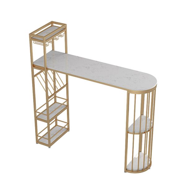 Woonkamer pubhoogte eettafel marmeren moderne bistro tafel met wijnrek
