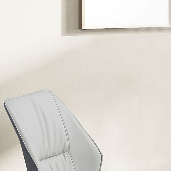 Chaise d'accélération simple moderne chaise à manger en faux cuir avec base en métal pour le salon