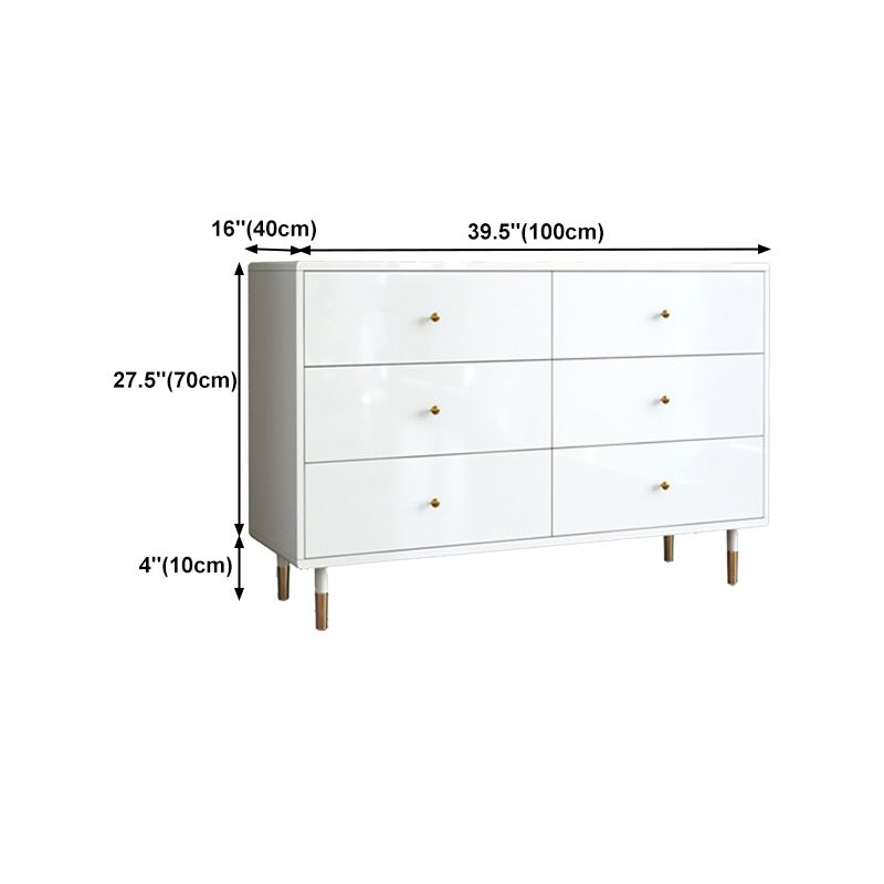 White-gold Buffet Table Wood Glam Style Kitchen Table for Dinning Room Clearhalo 'buffet_sideboard' 'Buffets & Sideboards' 'furn' 'furn_buffet_sideboard' 'Furniture' 'Kitchen & Dining Furniture' 1200x1200_b78c5e81-e58a-4c08-a42a-7bff50b4961e