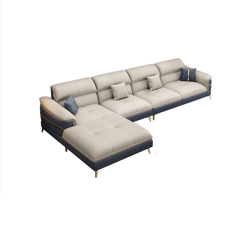 40.15 "H Faux Leather Flar La Vared Arm Sofa & Chaise for Living Room